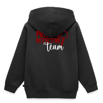 Équipe de détective privé Agence de détective privé - Sweat Premium à capuche enfant bio - noir - Dos - AI Model Kid Male (0cm)