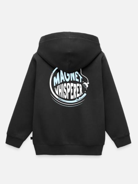Magnet Flüsterer Magnetfischer Magnetfischen - Kinder Premium Organic Hoodie - Schwarz