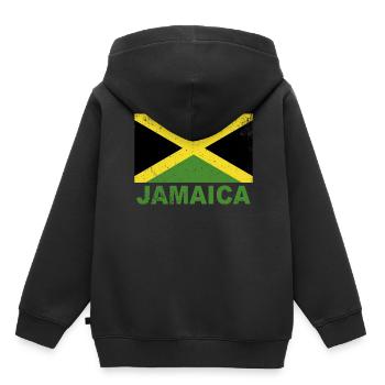 Jamaika Flagge Vintage jamaikanische Nationalitäts - Kinder Premium Organic Hoodie - Schwarz - Hinten - AI Model Kid Male (0cm)