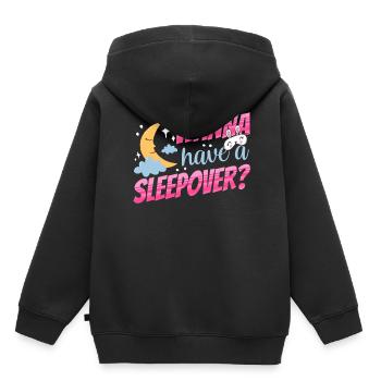 Envie d’une nuitée ? Nuit Party Sweet - Sweat Premium à capuche enfant bio - noir - Dos - AI Model Kid Male (0cm)