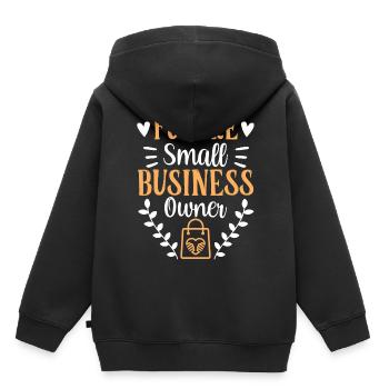 Zukünftiger Geschäftsinhaber Unternehmer Gründer - Kinder Premium Organic Hoodie - Schwarz - Hinten - AI Model Kid Male (0cm)