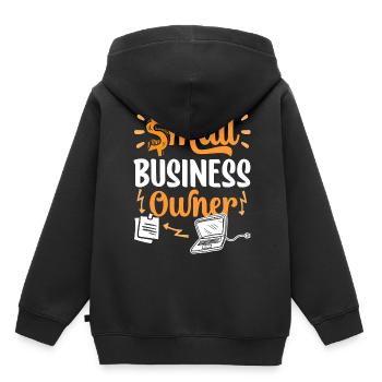 Small Business OWNER CEO Founder Owner - Kids Premium Organic Hoodie - black - Back - AI Model Kid Male (0cm)