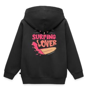 Amateurs de surf Surf surf Surf Surfer - Sweat Premium à capuche enfant bio - noir - Dos - AI Model Kid Male (0cm)