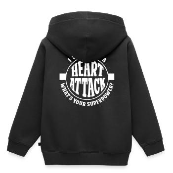 I survived a heart attack - Kids Premium Organic Hoodie - black - Back - AI Model Kid Male (0cm)