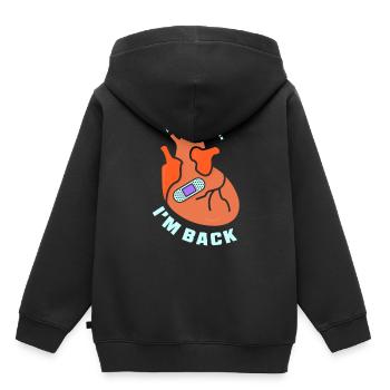 Et je suis de retour là-bas crise cardiaque crise cardiaque - Sweat Premium à capuche enfant bio - noir - Dos - AI Model Kid Male (0cm)