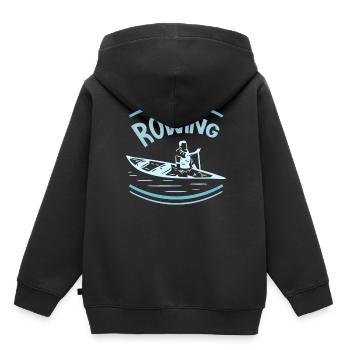 Rowing Rower Rowing Boat Rowing Rowing Rowing - Kids Premium Organic Hoodie - black - Back - AI Model Kid Male (0cm)