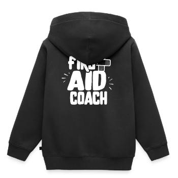 Erste Hilfe Trainer Kurs Sofortmaßnahmen Lehrer - Kinder Premium Organic Hoodie - Schwarz - Hinten - AI Model Kid Male (0cm)
