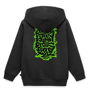 Graffiti Alphabet Wildstyle Hip Hop Street Art Urb - Kinder Premium Organic Hoodie - Schwarz - Hinten - AI Model Kid Male (0cm)