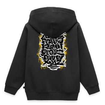 Graffiti Wildstyle Alphabet Hip Hop Street Art Urb - Kinder Premium Organic Hoodie - Schwarz - Hinten - AI Model Kid Male (0cm)