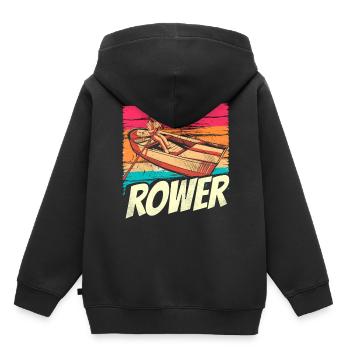 Rowing Rowing Boat Rowing Rowing Rowing Rowing - Kids Premium Organic Hoodie - black - Back - AI Model Kid Male (0cm)