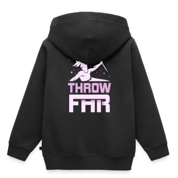 Werf Weit Lancer de javelot Lancer de javelot Lancer de javelot Lancer de javelot - Sweat Premium à capuche enfant bio - noir - Dos - AI Model Kid Male (0cm)