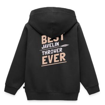 Meilleur lanceur de javelot de tous les temps Lancer de javelot - Sweat Premium à capuche enfant bio - noir - Dos - AI Model Kid Male (0cm)