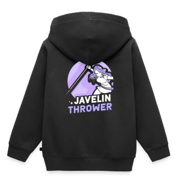 Javelin Throw Javelin Throw Javelin Throw - Kids Premium Organic Hoodie - black - Back - AI Model Kid Male (0cm)