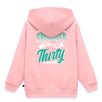 Du Bist Geerdet Bis Du Dreißig Bist Papa Vater - Kinder Premium Organic Hoodie - Rosa - Hinten - AI Model Kid Female (0cm)