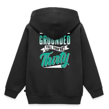 Du Bist Geerdet Bis Du Dreißig Bist Papa Vater - Kinder Premium Organic Hoodie - Schwarz - Hinten - AI Model Kid Male (0cm)