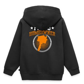 Fier propriétaire propriétaire - Sweat Premium à capuche enfant bio - noir - Dos - AI Model Kid Male (0cm)