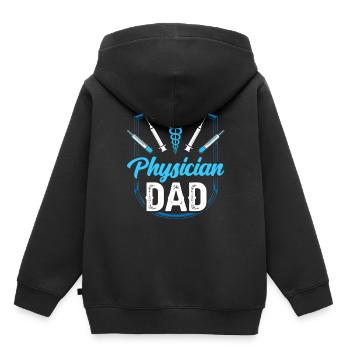 Docteur Père Médecine Médecin Profession Médecin - Sweat Premium à capuche enfant bio - noir - Dos - AI Model Kid Male (0cm)