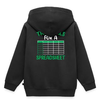 This Requires A Spreadsheet Table Accountant - Kids Premium Organic Hoodie - black - Back - AI Model Kid Male (0cm)