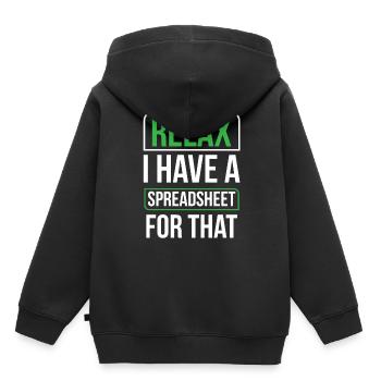 Détendez-vous, j’ai une feuille de calcul pour cela - Sweat Premium à capuche enfant bio - noir - Dos - AI Model Kid Male (0cm)