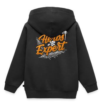 Herb Expert Herb Herb Garden - Sweat Premium à capuche enfant bio - noir - Dos - AI Model Kid Male (0cm)