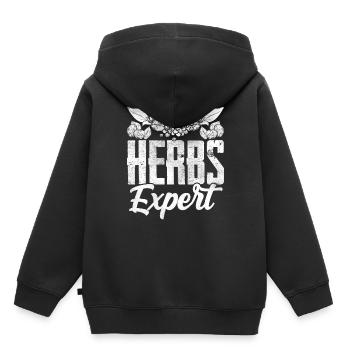 Herb Expert Herb Herb Garden - Sweat Premium à capuche enfant bio - noir - Dos - AI Model Kid Male (0cm)