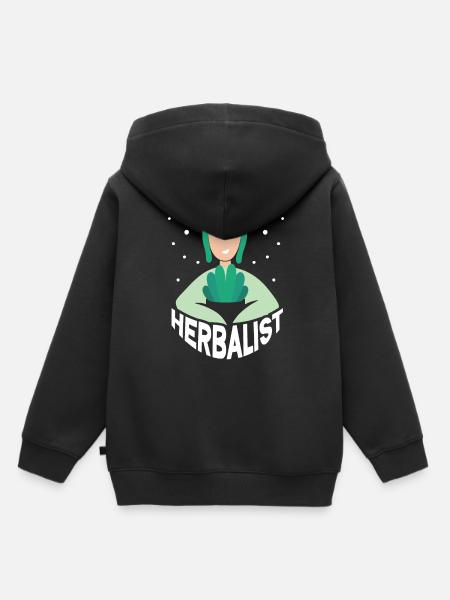 Kräutersammler Kräuter Kraut Kräutergarten - Kinder Premium Organic Hoodie - Schwarz