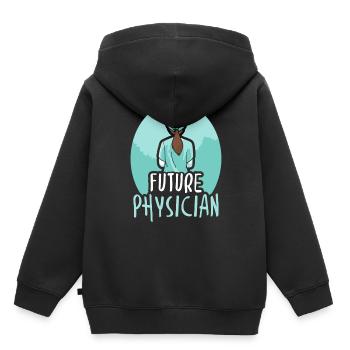 Futur Médecin Profession Médecin Médecine Médicale - Sweat Premium à capuche enfant bio - noir - Dos - AI Model Kid Male (0cm)