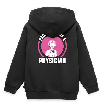 Proud Mother of A Doctor Doctor Doctor Doctor - Kids Premium Organic Hoodie - black - Back - AI Model Kid Male (0cm)