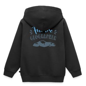 Futur Géographe Profession Géographe Géographie - Sweat Premium à capuche enfant bio - noir - Dos - AI Model Kid Male (0cm)