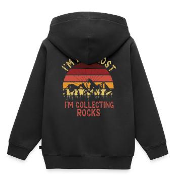 Habe Mich Nicht Verlaufen Ich Sammle Steine Beruf - Kinder Premium Organic Hoodie - Schwarz - Hinten - AI Model Kid Male (0cm)