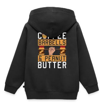Erdnussbutter Peanut Butter Marmelade Geschenk - Kinder Premium Organic Hoodie - Schwarz - Hinten - AI Model Kid Male (0cm)