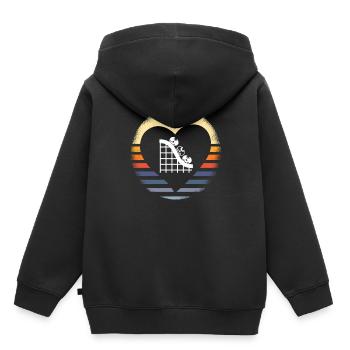 Achterbahn Geschenk - Kinder Premium Organic Hoodie - Schwarz - Hinten - AI Model Kid Male (0cm)