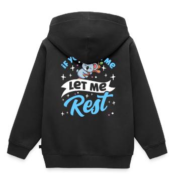 Si tu m’aimes, laisse-moi reposer Koala Koalas - Sweat Premium à capuche enfant bio - noir - Dos - AI Model Kid Male (0cm)
