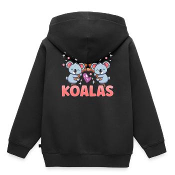 Koalas Koala Koala Ours Animal Doux - Sweat Premium à capuche enfant bio - noir - Dos - AI Model Kid Male (0cm)