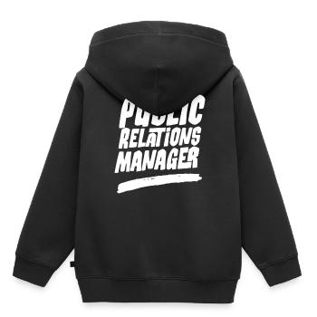 Manager for Public Relations Job PR Profession - Kids Premium Organic Hoodie - black - Back - AI Model Kid Male (0cm)