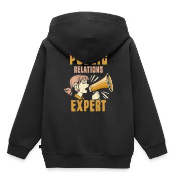Public Relations Expert Profession PR Job - Kids Premium Organic Hoodie - black - Back - AI Model Kid Male (0cm)