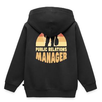 Manager for Public Relations Job PR Profession - Kids Premium Organic Hoodie - black - Back - AI Model Kid Male (0cm)