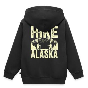 Wanderungen In Alaska Wandern Wanderung Wanderer - Kinder Premium Organic Hoodie - Schwarz - Hinten - AI Model Kid Male (0cm)