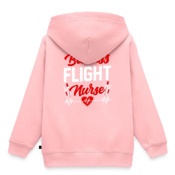 Knallharte Flight Nurse Flugkrankenschwester Beruf - Kinder Premium Organic Hoodie - Rosa - Hinten - AI Model Kid Female (0cm)
