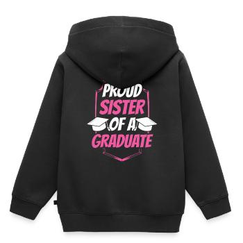 Fière sœur d’un diplômé diplômé - Sweat Premium à capuche enfant bio - noir - Dos - AI Model Kid Male (0cm)