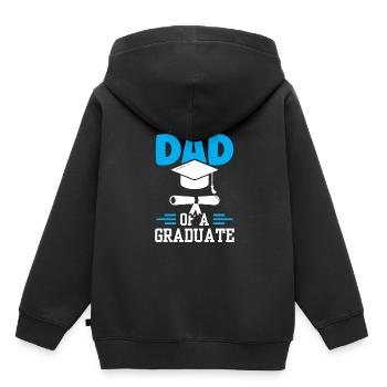 Fier père d’un diplôme d’études supérieures - Sweat Premium à capuche enfant bio - noir - Dos - AI Model Kid Male (0cm)
