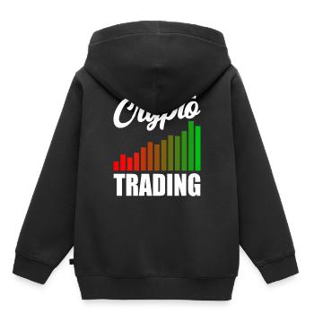 Crypto Trading Traders Trade Crypto Trading - Kids Premium Organic Hoodie - black - Back - AI Model Kid Male (0cm)
