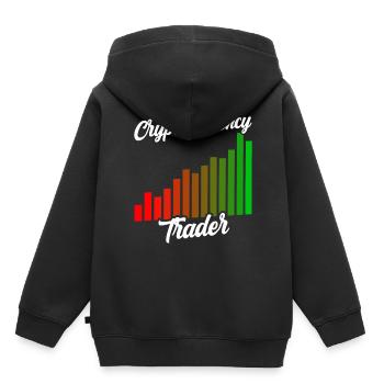 Cryptocurrency Traders Crypto Crypto Trader - Sweat Premium à capuche enfant bio - noir - Dos - AI Model Kid Male (0cm)