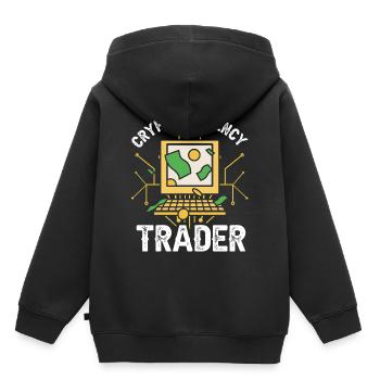Kryptowährungs Händler Crypto Trader Krypto - Kinder Premium Organic Hoodie - Schwarz - Hinten - AI Model Kid Male (0cm)