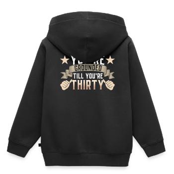 Du Bist Geerdet Bis Du Dreißig Bist Vater Papa - Kinder Premium Organic Hoodie - Schwarz - Hinten - AI Model Kid Male (0cm)