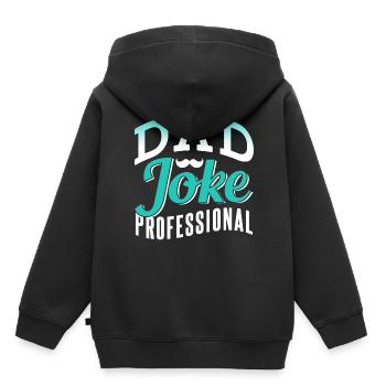 Papa Blague Papa Blague Père Blagues - Sweat Premium à capuche enfant bio - noir - Dos - AI Model Kid Male (0cm)