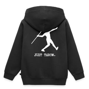 Il suffit de lancer le javelot lancer du javelot lancer du javelot lancer du javelot - Sweat Premium à capuche enfant bio - noir - Dos - AI Model Kid Male (0cm)