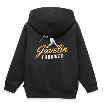 Javelin Throw Javelin Throw Javelin Throw - Kids Premium Organic Hoodie - black - Back - AI Model Kid Male (0cm)