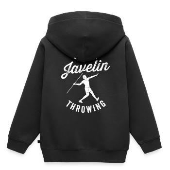 J’adore lancer de javelot lancer de javelot lancer de javelot lancer de javelot - Sweat Premium à capuche enfant bio - noir - Dos - AI Model Kid Male (0cm)