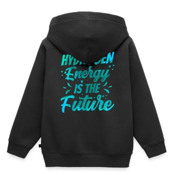 L’énergie de l’hydrogène est l’avenir de l’hydrogène - Sweat Premium à capuche enfant bio - noir - Dos - AI Model Kid Male (0cm)
